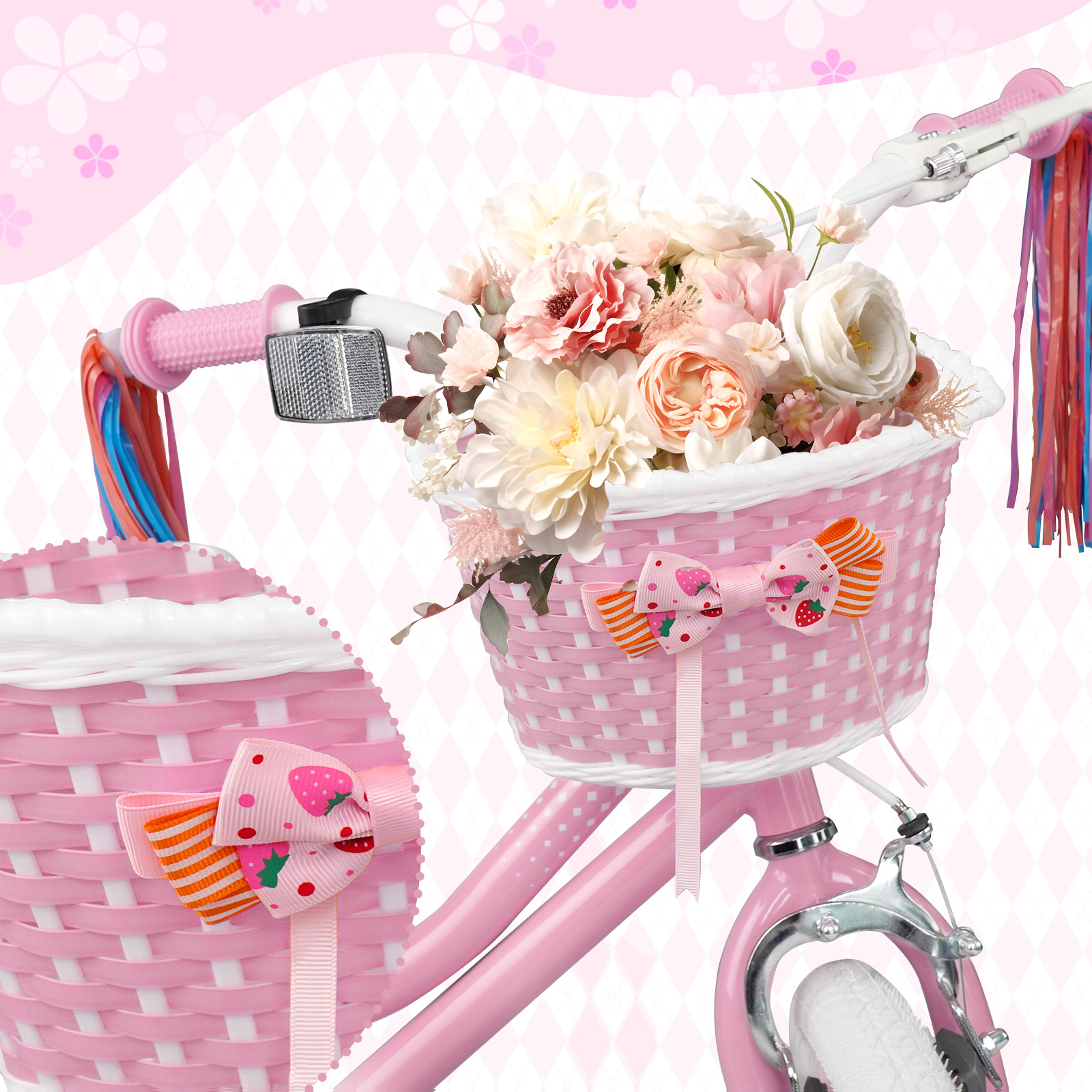 Glaf 12 Inch Girls Bike with Training Wheels and Basket photo 8