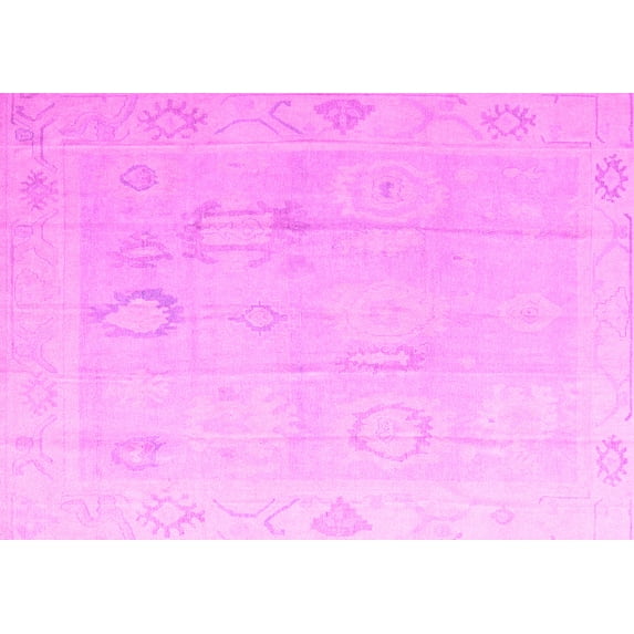 Ahgly Company Indoor Rectangle Oriental Pink Traditional Area Rugs, 5' x 8'
