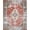 Red Ivory Blue, Pattern 1, variant on Design&I 8'x10' Washable Area Rug Boho Throw Vintage Scroll Border Ru Door Felpudo Entryway Scatter for Dining Room, Large Office, Lounge, Snag-Free
