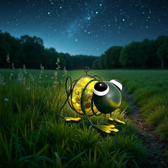 EVOLUX Solar Outdoor Frog Lights for Garden - Outdoor Statues Figurine Lights for Lawn, Patio, Balcony, Yard Ornament Cut Housewarming Gifts(1 pc)