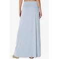 thumbnail image 2 of TheMogan Women's PLUS Casual Draped Jersey Foldable Waist Relaxed Long Maxi Skirt, 2 of 7