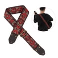 thumbnail image 3 of Guitar Strap,Embroidered  Vintage Floral Pattern Braces For Acoustic Electric, 3 of 8