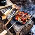 thumbnail image 6 of Petromax Sandwich Pie Iron, Hinged Cast Iron for Campfire Cooking, Wooden Handles, 28.5 inches long, 6 of 7