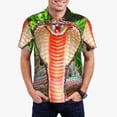 thumbnail image 1 of Balery Cobra Snake Camisa Polo de Hombre con Estampado, de Manga Corta y Tejido Medio, Camisa Tipo Golf Polo-4X-Large, 1 of 6