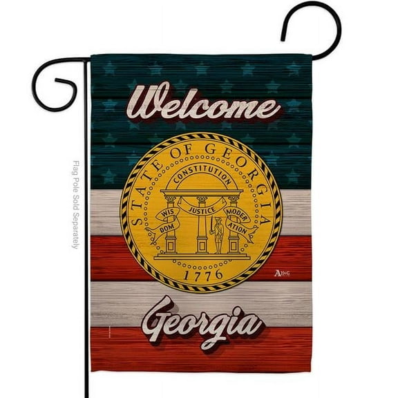 Americana Home & Garden G141266-BO 13 x 18.5 in. Welcome Geogia Double-Sided Vertical House Decoration Banner Garden Flag - Yard Gift