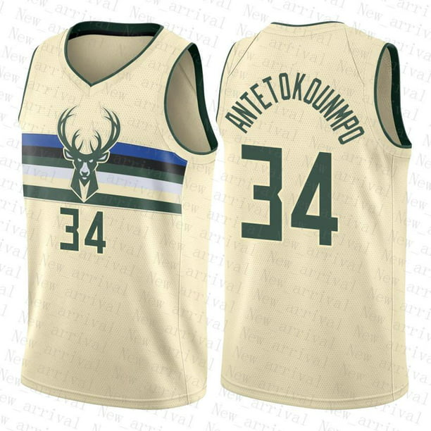 34 Milwaukee''Bucks''Men Giannis Antetokounmpo Basketball Jersey Ray Allen 2022 New - Walmart.com