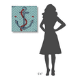 thumbnail image 4 of Global Gallery's 'Nautical Love Anchor' By Michael Mullan Stretched Canvas Wall Art, 4 of 4