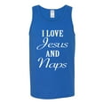 thumbnail image 2 of Wild Bobby I Love Jesus and Naps Inspirational/Christian Men Graphic Tank Top, Royal, Medium, 2 of 5