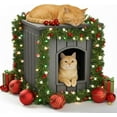 thumbnail image 5 of 30Gal Outdoor Cat House, Weatherproof Resin Cat Houses for Outdoor Cats for Garden, Patio, or Backyard, 5 of 8