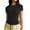 Black, variant on Fnochy Women's Yoga Tops Short Sleeve Solid Color Basics Crewneck Casual Pullover T-shirt