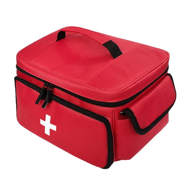 Bolsa de primeros auxilios Perfecl Botiquín de almacenamiento gran capacidad rojo