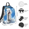 thumbnail image 2 of Fuzoiu Cute Cloud Bichon Frise Print Lightweight Daypack,Weekender Bag for Men and Women, Travel Backpack with Padded Straps for School, Travel & Work, 2 of 7