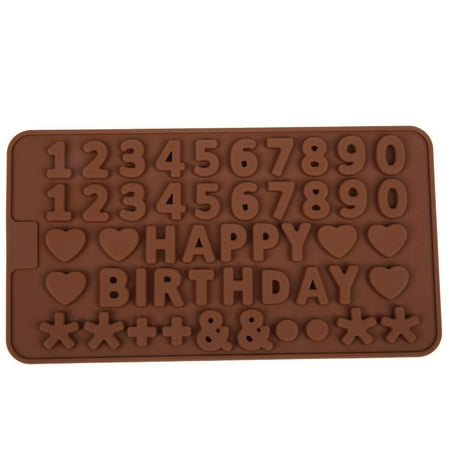 

Silicone Mold Chocolate Ice Cube Tray Fondant Molds Diy Soap Jello Candy Thin Number Shape