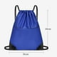 thumbnail image 5 of Bolsa de dos hombros Mochila con cordón, impermeable, tela Oxford, saco trasero con cordón y bolsillo con cremallera para deportes, viajes al aire libre, 5 of 8