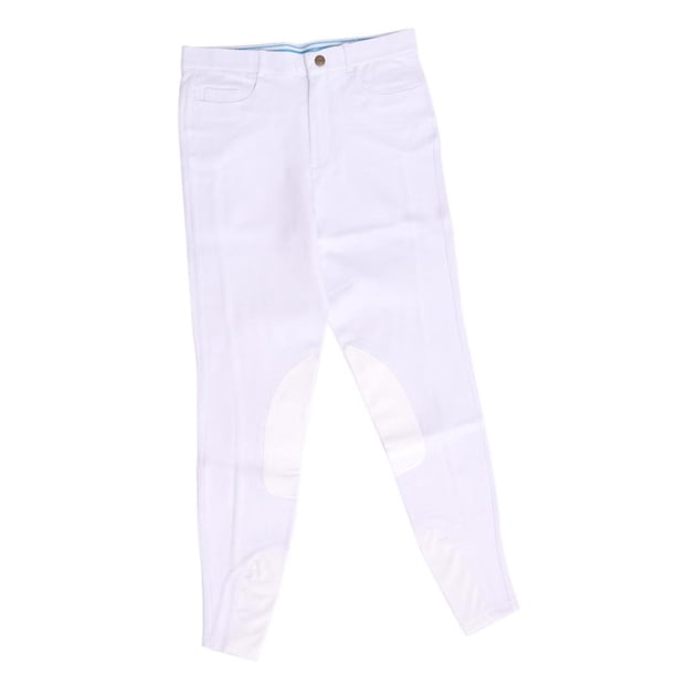 Pantalones de montar hombres mujeres pantalones de montar jodhpurs pantalones 36.6 pulgadas cintura blanca