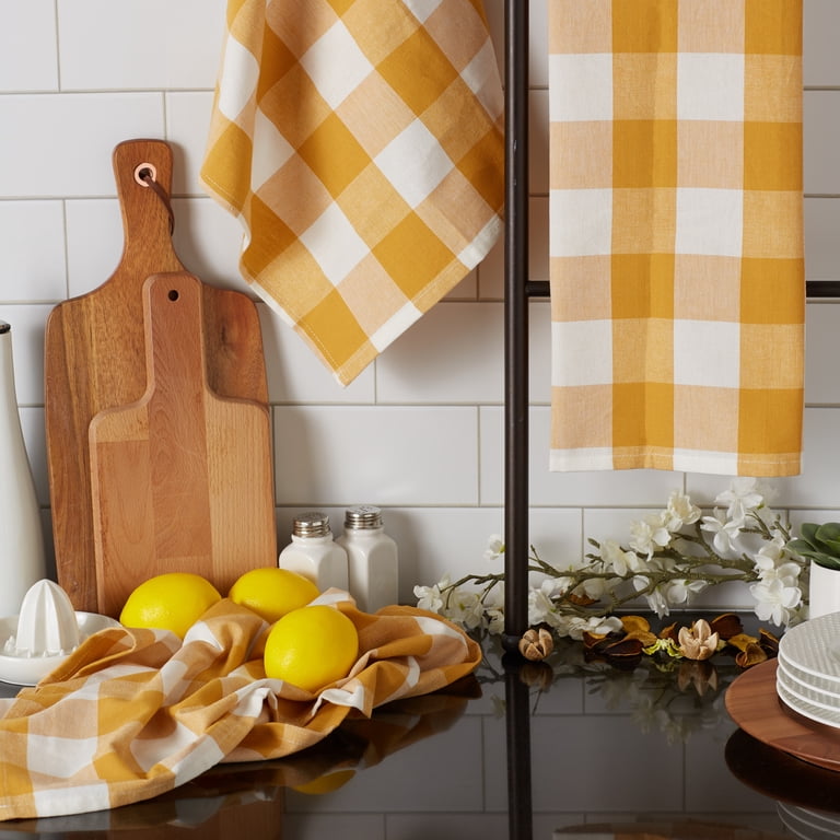 Zip Top 3 Dish Set ティール、ヨックモックアソルティ　52個入 DII Honey Gold Buffalo Check 100-percent Cotton Dishtowel (Set of