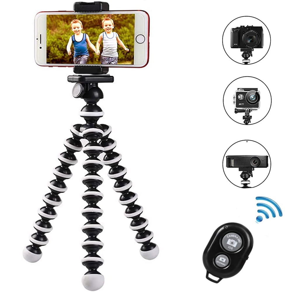 Gopro Adapter & Aluminum Alloy 51-inch Cell Phone Tripod with Wireless Remote Universal Phone Holder Linkcool Mini Portable Phone Tripod Stand for iPhone and Android Phone 