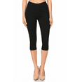 thumbnail image 2 of 3 Pack Women's High Waisted Capri Jegging Stretch Jean Style Capris Size S -3XL Inseam 20", 2 of 6