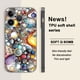 thumbnail image 1 of Elegante funda para teléfono plateada mate de doble capa con gráficos divertidos: perfecta para iPhone 15 Pro Max 14 13 12 Pro 11, 1 of 4
