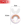 thumbnail image 2 of Cepillo de dientes en forma de U, paquete de cabezal de cepillo de dientes redondeados para niños, 2 of 5
