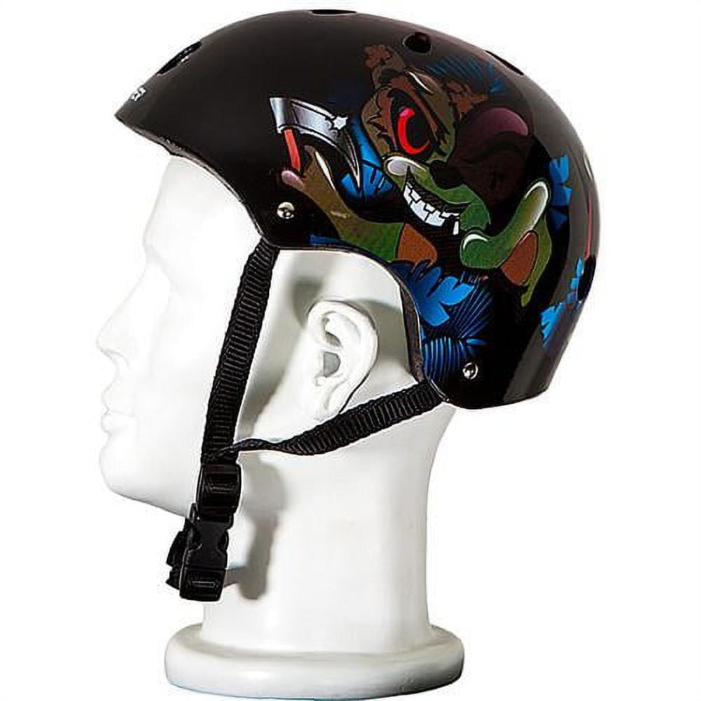 punisher skateboards ranger 11-vent skateboard helmet, size medium, black