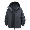 thumbnail image 4 of Men's Casual Windproof Hooded Jacket Lightweight Outdoor Hiking Coat with Pockets for All Season Travel and Sports Activities, 4 of 4