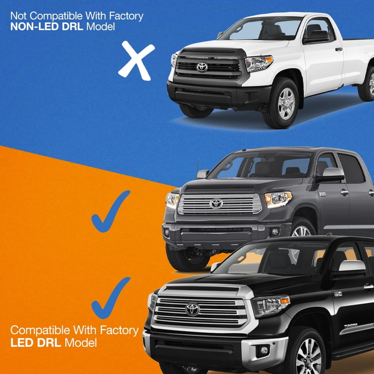 Switchback Sequential Black Headlights For 2014-2021 Toyota Tundra SR/SR5/Limited