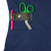 2-PACK Medgear 12-Pocket Womens Scrub Set with Silver Snap Detail & Contrast Trim