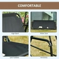 thumbnail image 4 of GVN Outdoor Porch Swings,Hanging Porch Swings,3-Person Porch Swing with Stand, Outdoor Swing for Patio Porch with Comfortable Swing Bench-Style Seat, Black, 4 of 8