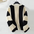 thumbnail image 5 of Turilly Women's Winter Loose Contrast Color Knitted Sweaters Long Sleeve Cardigan Top Sweater, 5 of 6