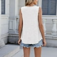 thumbnail image 5 of Mittory Ribbed Tank Tops for Women Solid Color Loose Crew Neck Tunic Blouse Sleeveless Dressy Casual Flowy Summer T-Shirt, 5 of 7