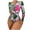 Hot Pink-04, variant on Lopeceal Women's Tropical Print Tummy Control Cut Out Crisscross Back One Piece Swimsuit