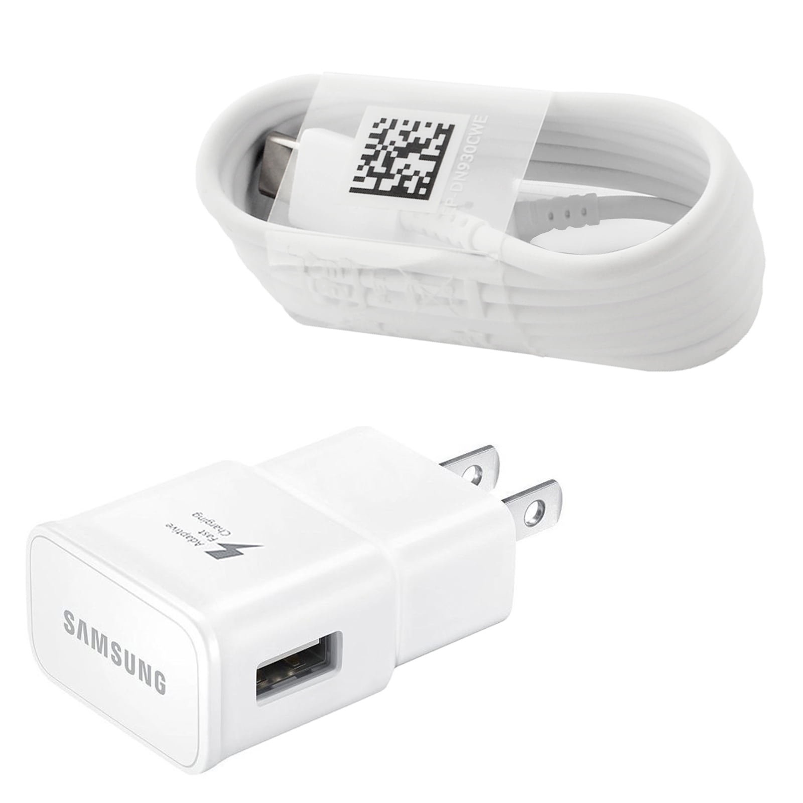 Borz Compatible with Samsung Galaxy S21 /S21 Ultra 5G / S10 /S20 / S10e / S9 /S8 / Plus/Edge/Active/Note 8/9 / 20/10, Adaptive Fast Charging Wall Plug Power Adapter with USB Type C Cable Cord (4 Feet)