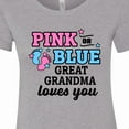 thumbnail image 4 of Inktastic Pink or Blue Great Grandma Loves You Women's T-Shirt, 4 of 5