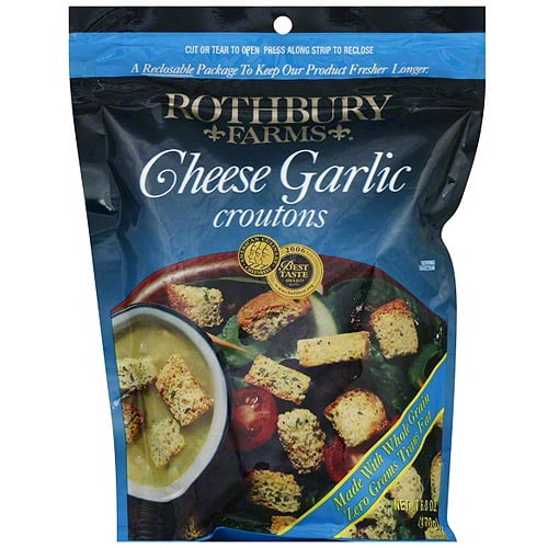 Rothbury Farms Cheese Garlic Croutons, 6 oz (Pack of 12)