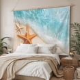 thumbnail image 3 of Coastal Starfish Large Tapestry for Bedroom Wall Hanging Tapestry, Simple Summer Nautical Ocean Beach Ceiling Backdrop Tapestries Poster Blanket Wall Decor for Teens Room Living Room Dorm 86" x 104", 3 of 8