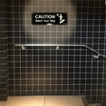 thumbnail image 2 of 4 Pack Caution Watch Your Step Sign for Floor, Acrylic with Symbols 3M Self-Adhesive for Home and Business Restaurants Offices 9"x3" Black Gold Easy to Mount Outdoor or Indoor Use Black, 2 of 7