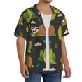 thumbnail image 4 of Naloa Funny Sloths In The Forest Men's Loose Fit Cuban Collar Short-Sleeve Shirt with Button-down and Chest Pocket for Everyday Wear Outings - Small, 4 of 7