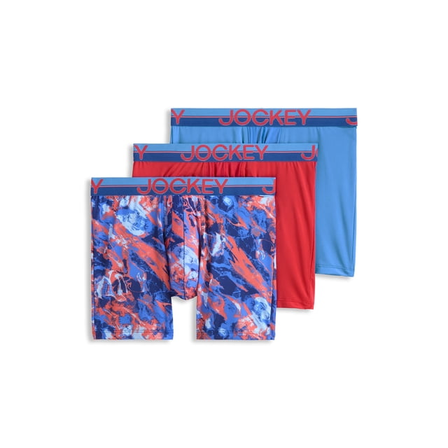 Jockey Boxeur-Brief Extensible en Microfibre Infinite Cool pour Hommes 6 Po - Lot de 3