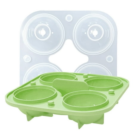 

Sijiali 2Pcs Reusable Ice Cube Mold Food Grade Leakproof 4 Grids Ice Cream Ice Ball Maker Kitchen Tool