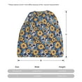 thumbnail image 3 of Disketp Skull daisy yellow blue Slouchy Beanie Hip-Hop Soft Lightweight Running Beanie Adult Hats Chemo Cap for Men Women, 3 of 8