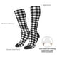thumbnail image 4 of Balery Black White Plaid Calcetines novedosos Calcetines deportivos Calcetines hasta la rodilla Calcetines de algodón Calcetines originales y geniales, 4 of 6