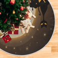 thumbnail image 5 of FMSHPON Halloween Halloween Cat Pumpkin Moon Xmas Christmas Tree Skirt Stand Mat for Holiday Party Decoration Indoor Outdoor 48 inches, 5 of 6