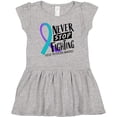 thumbnail image 3 of Inktastic Never Stop Fighting Suicide Prevention Awareness Ribbon Girls Baby Dress, 3 of 5