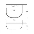 thumbnail image 2 of American Imaginations AI-28644 17.3 in. Rectangle Wall Mount White Vessel for 3H8 in. Center Drilling, 2 of 3