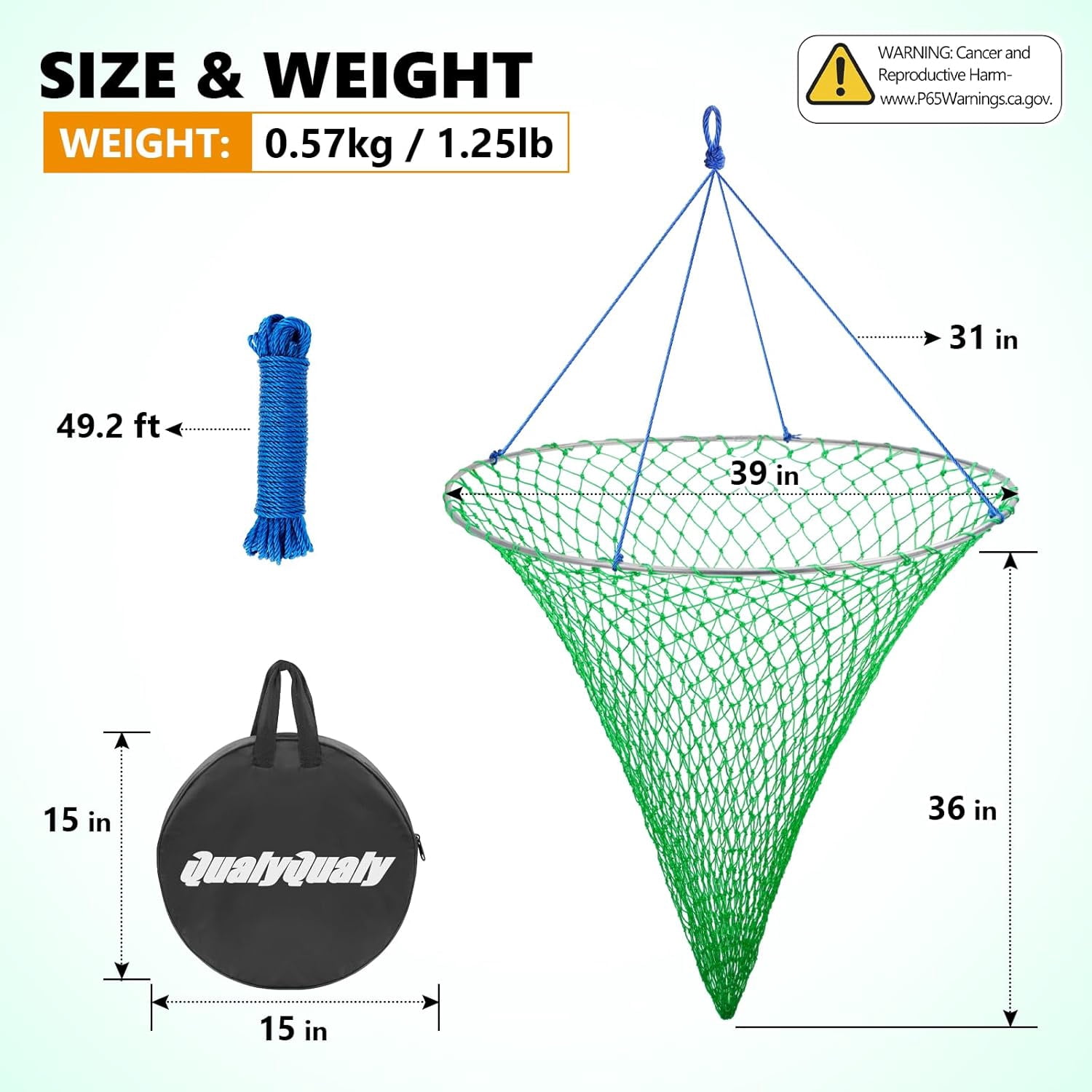 QualyQualy Bridge and Pier Fishing Net Large 32''/39'' Hoop, Foldable Drop Net for Pier Fishing with Rope, Landing Net Soft Steel Hoop and Nylon Mesh - Walmart.com QualyQualy Bridge and Pier Fishing Net Large 32''/39'' Hoop, Foldable Drop Net for Pier Fishing with Rope, Landing Net Soft Steel Hoop and Nylon Mesh - Walmart.com