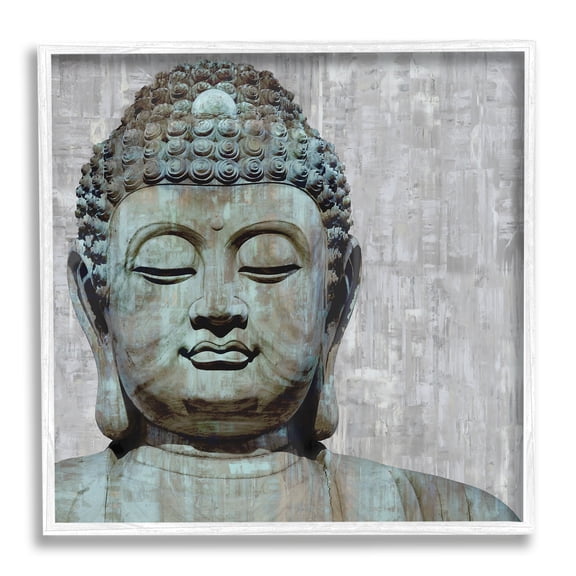 Stupell Industries Buddha Meditating Figure Closed Eyes Concentration, 17 x 17,Design by Tom Bray