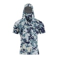 thumbnail image 4 of Men's Lightweight Camouflage Gradient Quick Dry Fishing Hoodie Shirt - UPF 50+ Sun Protection Short Sleeve Shirts with Neck, 4 of 7