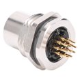 thumbnail image 4 of Jack Socket Panel Mounted Hole F1 Solder Wire Metal Connector 12 Pin Waterproof IP67 M12‑F1‑S12, 4 of 7