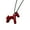 Red, variant on Playful Horse Drop Necklace Copper Pendant Stylish Adjustable Cord Neck Jewelry